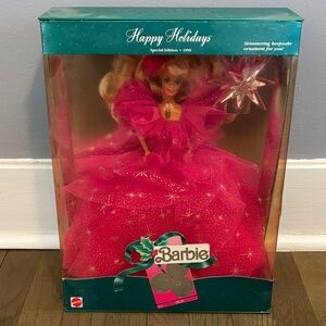NIB 1990 Happy Holidays Barbie Collectible!